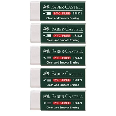 Afbeelding van Faber Castell 188121 gum 7081 N PVC zonder kunststof (5 gum, wit)