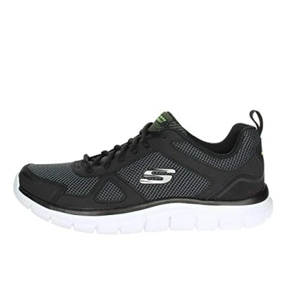 Afbeelding van Skechers Track Bucolo 52630 BKW, Mannen, Zwart, Trainingschoenen,Sportschoenen, maat: 41