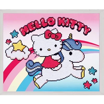 Afbeelding van Diamond painting Hello Kitty met eenhoorn 0173568