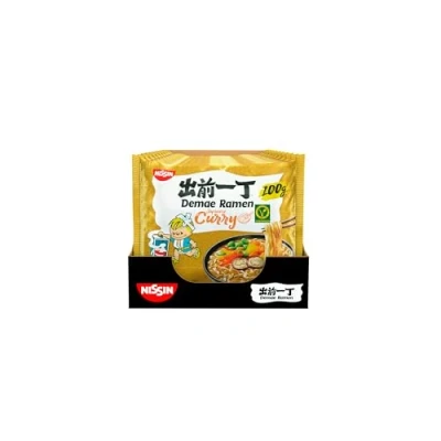 Image de Nissin Demae Ramen Lot de 10 nouilles japonaises au curry instantanées japonaises, saveur et épices asiatiques, végétariennes, préparation rapide facile, nourriture asiatique (10 x 100 g)