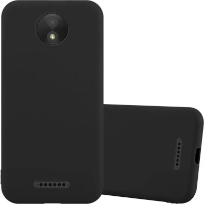Afbeelding van Cadorabo Hoesje geschikt voor Motorola MOTO C in CANDY ZWART Beschermhoes gemaakt van flexibel TPU silicone Case Cover