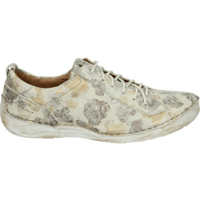 Afbeelding van Josef Seibel Fergey Sportieve veterschoenen, Dames, Maat: 42, Creme multi Leer