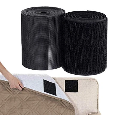 Afbeelding van TEUVO 11 cm x 2 m klittenbandsluiting voor stoffen en kleding, niet zelfklevend, knutselprojecten, knutselen naaiprojecten, zwart