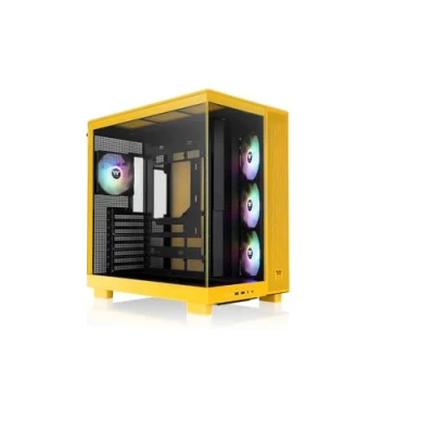 Afbeelding van Thermaltake Tt View 380 XL TG ARGB Bunblebee (mATX, Mini ITX, ATX), PC behuizing, Geel