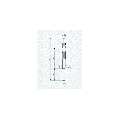 Afbeelding van MAGNETI MARELLI 062900080304 Gloeibougie 11V 10A M8X1 PEUGEOT: 407 Saloon, 4007, SW, CITROËN: C6 C5 III Estate, II Hatchback