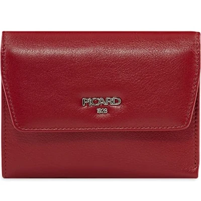 Afbeelding van PICARD Leren Portemonnee Bingo Flap Wallet Red Rood