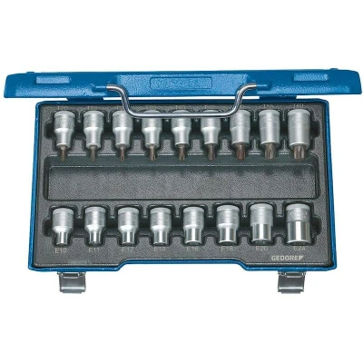 Image de GEDORE ITX 19 TX 017 jeu de clés à douilles et tournevis 1/2&quot; Torx 17 pièces 6129520