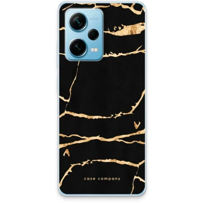 Afbeelding van Case Company® hoesje geschikt voor Xiaomi Redmi Note 12 Pro Plus Gouden marmer Soft Cover Telefoonhoesje Bescherming aan alle Kanten en Schermrand