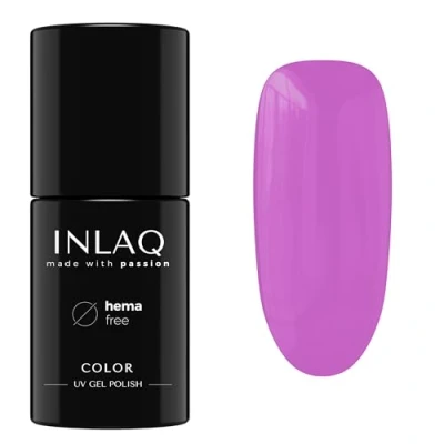 Afbeelding van INLAQ® UV nagellak, verschillende kleuren, pasteltinten, collectie Crazy Rainbow gelnagellak kleur fuchsia pink 6 ml