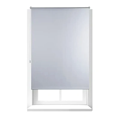 Afbeelding van Relaxdays thermo rolgordijn wit isolerend zonder boren verduisterend diverse maten 110x160cm