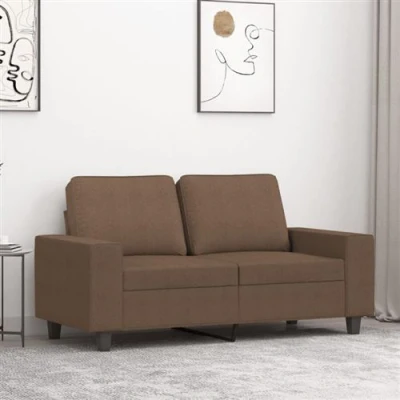 Afbeelding van Tweezitsbank 120 cm stof bruin