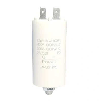 Afbeelding van Motorcondensator 2,5 µF 450 V AMP startcondensator, CBB60 aansluiting werkcondensator M8 met afdichtingsmoer (2,5 µF)