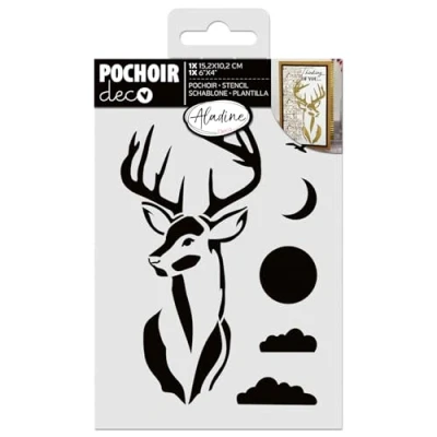 Afbeelding van Aladine Stencil 15x10cm Deer (81265)