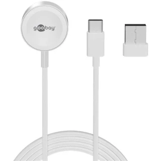 Afbeelding van Apple Watch lader Goobay (Draagbaar, Magnetisch, Wit)
