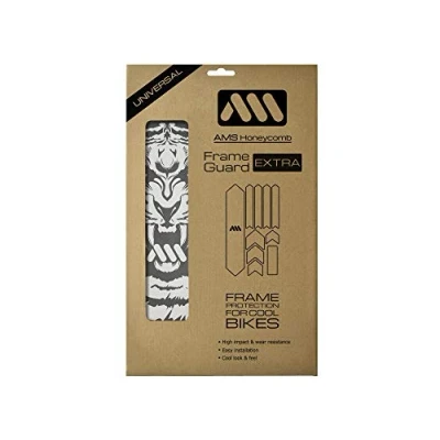 Afbeelding van All Mountain Style STYLEFG2CLTG framebescherming XL beschermt je fiets tegen krassen en schokken, Clear/Tiger uniseks, volwassenen, helder, maat