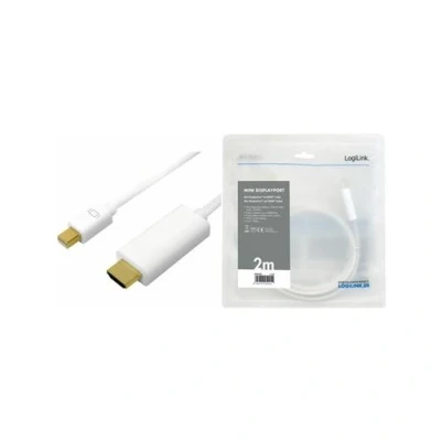 Image de LogiLink Câble Mini DisplayPort HDMI 4K 10 m blanc