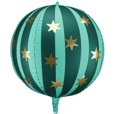 Afbeelding van PartyDeco Folieballon Starry Groen Circus 50 cm