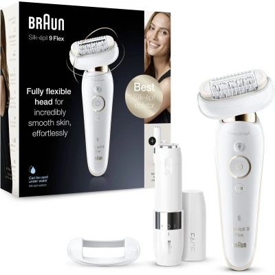 Afbeelding van Braun Silk épil 9 Flex 9005 40 pincetten Goud, Wit