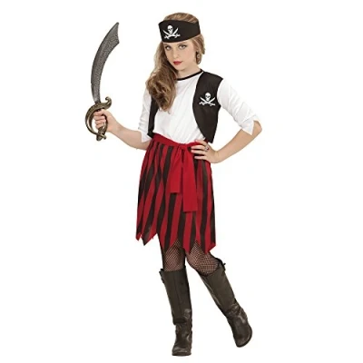 Afbeelding van Widmann Piraat &amp; Viking Kostuum Piratenmeisje Pemm Rood Maat 164 Carnavalskleding Verkleedkleding