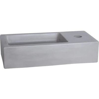Afbeelding van Differnz Ravo Fontein Wasbak Beton Lichtgrijs 38.5 x 18.5 9 cm