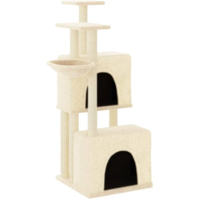 Afbeelding van vidaXL Kattenmeubel met sisal krabpalen 122 cm crèmekleurig