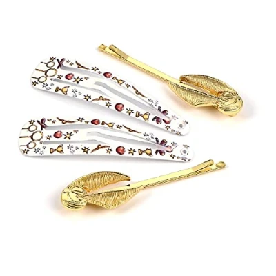 Afbeelding van The Carat Shop Golden Snitch / Goude Snaai Hair Clip Set Harry Potter