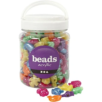 Afbeelding van Figuur kralen, afm 25 mm, gatgrootte 4 700 ml, parelmoer kleuren
