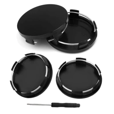 Afbeelding van RXKFIGX 4 stuks naafdoppen compatibel met aluminium velgen, OD 68 mm ID 58 mm, voor wielnaaf, auto accessoires, wielnaafdoppen platte schroevendraaier