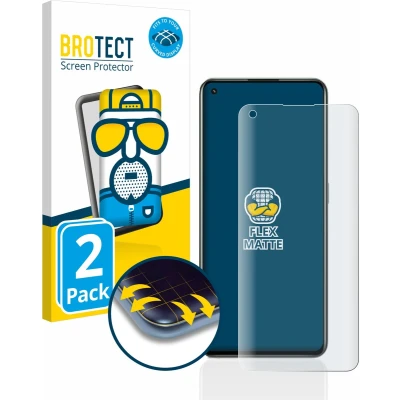 Afbeelding van BROTECT Screenprotector voor realme GT 2 Pro Folie Beschermfolie matte volledig dekking (2 Stuks)