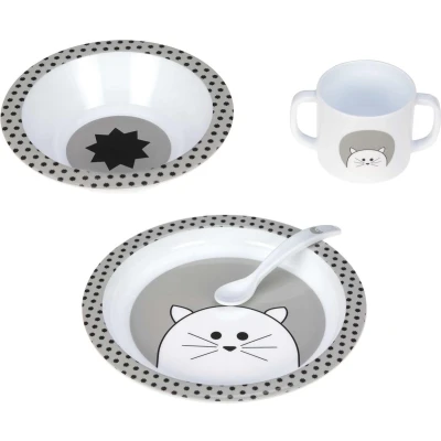 Afbeelding van Lässig kinderserviesje 4 delig Little Chums Cat