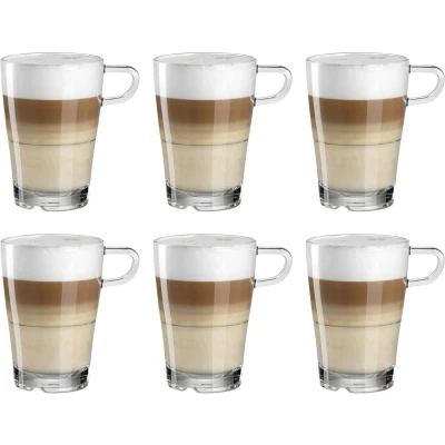 Afbeelding van Leonardo Latte Macchiatoglazen Senso Stapelbaar 350 ml 6 stuks
