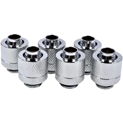 Image de Alphacool Eiszapfen Connector Series Straight Socket 13/10mm Raccord de compression du système refroidissement par liquide nickel argenté