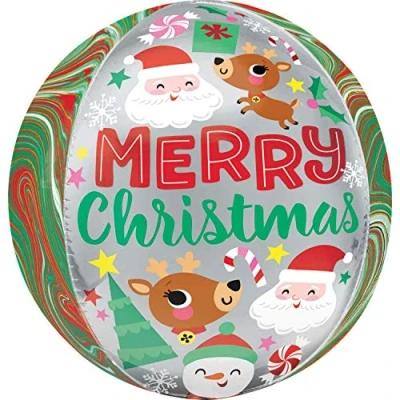 Afbeelding van Orbz Folieballon Adorable Christmas Buddies 38 X 40 Cm Groen
