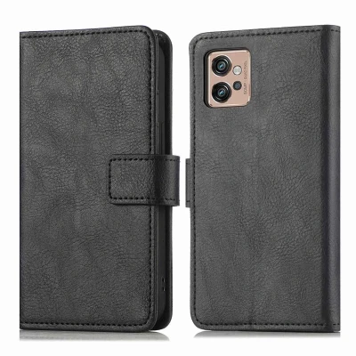 Afbeelding van iMoshion Hoesje Geschikt voor Motorola Moto G32 Luxe Bookcase Zwart