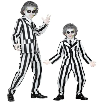 Afbeelding van Widmann Horror Films Kostuum Eregast Van Het Spookgala Jongen Zwart / Wit Maat 158 Halloween Verkleedkleding