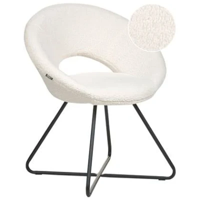 Afbeelding van Beliani RACHEL Fauteuil Wit Bouclé