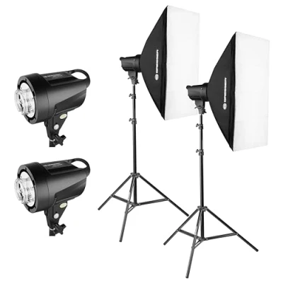 Afbeelding van Bresser BRT 200B 2x 200W studio flitsset