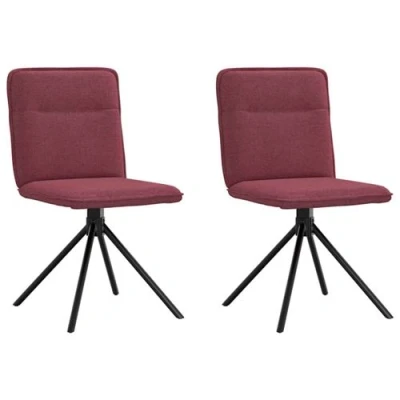 Image de vidaXL Chaises à manger lot de 2 rouge bordeaux tissu4101235