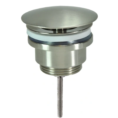 Afbeelding van Wiesbaden Caral luxe vaste waste 5/4&#039;&#039; geborsteld staal
