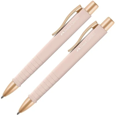 Afbeelding van FABER CASTELL 205092 Poly Ball balpen met verwisselbare XB vulling, onuitwisbaar, 2 stuks