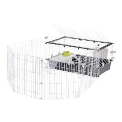Afbeelding van Ferplast Parkhome 100 Uitloopren Dierenverblijf 95x177.5x56 cm Zwart