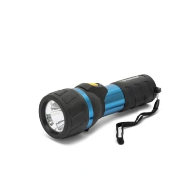Afbeelding van Aluminium led zaklamp, met polsband, werkt op 2 D batterijen (niet inbegrepen). Super helder 110lm (3W)