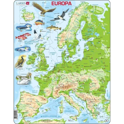 Afbeelding van Larsen Legpuzzel Maxi Europa Junior Karton 87 Stukjes