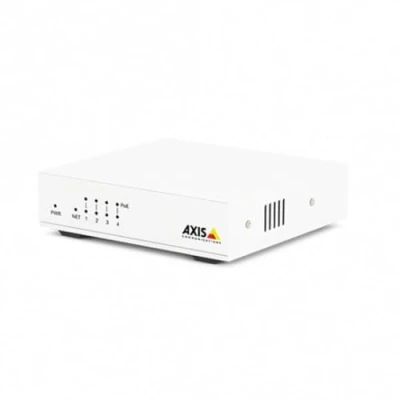 Afbeelding van AXIS D8004 Switch onbeheerd 4 x 10/100 (PoE+) + 1 desktop PoE+ (60 W) voor A1610 B, C1410, D3110, M1075 L, M3067 P, P1385 E, P1455 LE, LE 3, W400