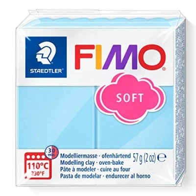 Afbeelding van Staedtler FIMO Soft, 8020 305 Extreem zachte boetseerklei, ovenhard, voor beginners en kunstenaars, 57 gram waterblauw pastelbrood