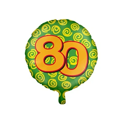 Afbeelding van Helium ballon 80 jaar party 45cm