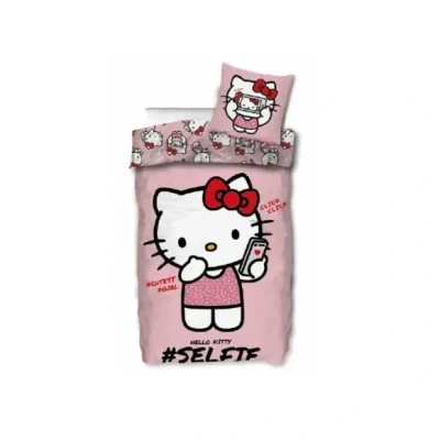 Afbeelding van Hello Kitty Dekbedovertrek, Cutes Girl Eenpersoons 140 x 200 / 65 cm Polykatoen