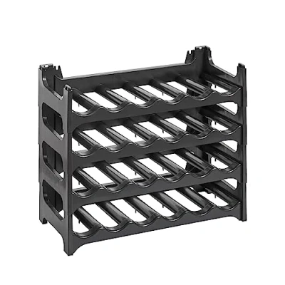 Afbeelding van Grizzly Flessenrek modulair en stapelbaar design voor 24 flessen, wijnfleshouder, zwart