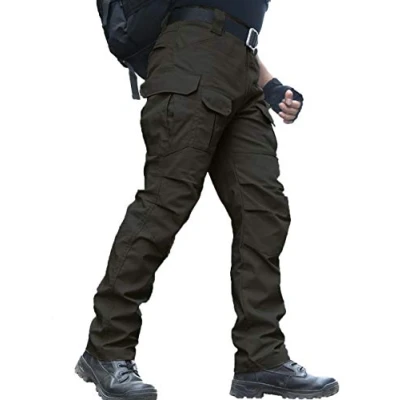 Afbeelding van zuoxiangru Waterdichte broek voor heren, werkbroek, cargobroek, militair, casual, met meerdere zakken