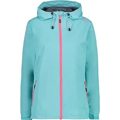 Afbeelding van CMP Woman Jacket FIX HOOD Regenjas, Dames, Maat: 46, Jade